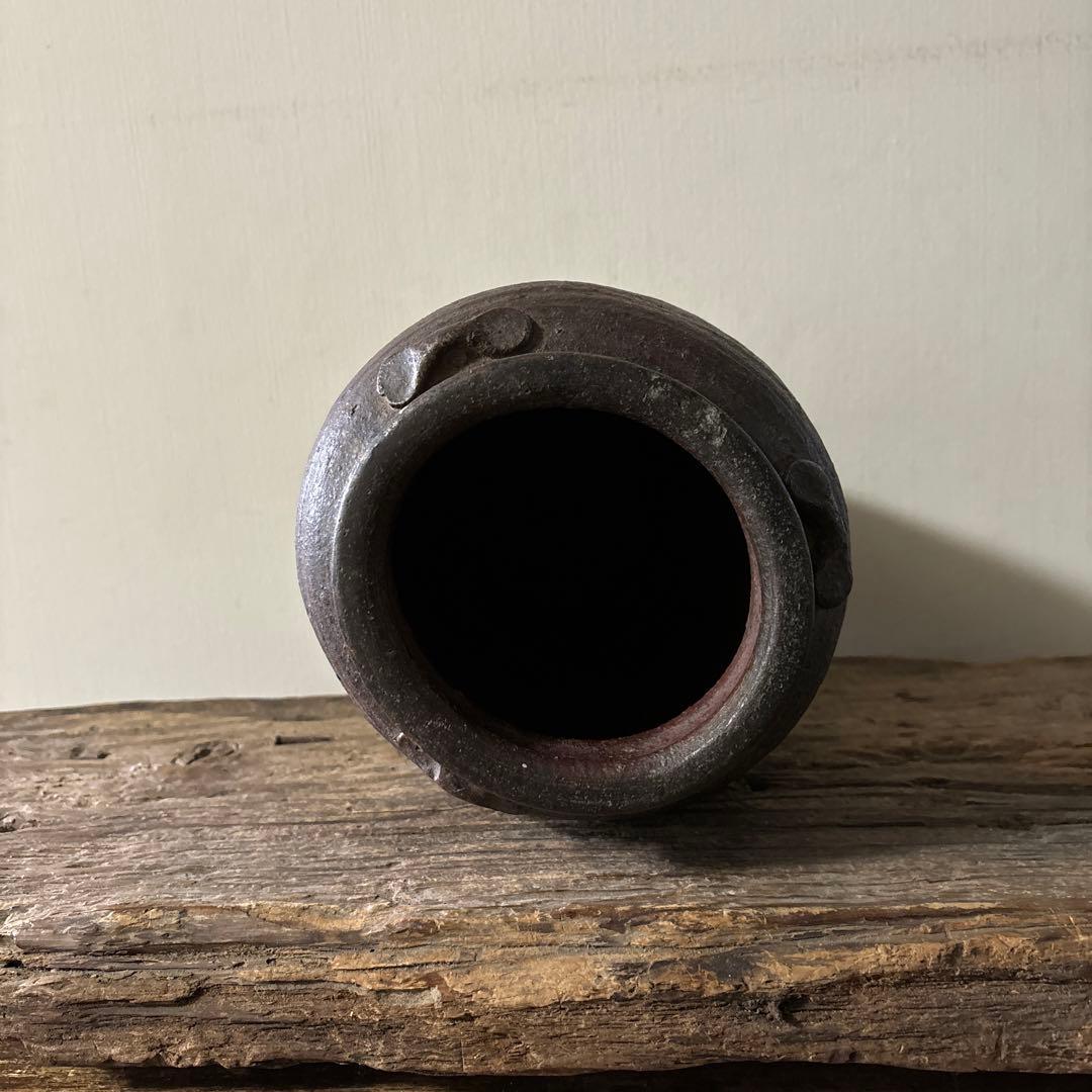 古備前種壺　三耳壺　室町時代〜　骨董　アンティーク　検:秦秀雄　白洲正子 李朝