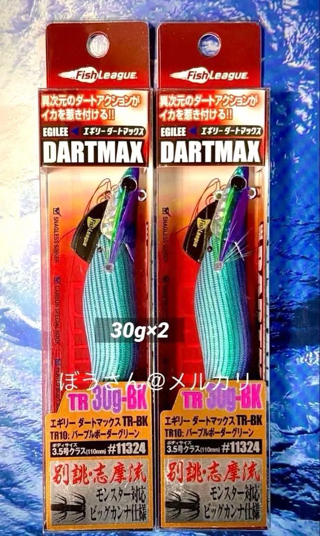 エギリー　ダートマックスTR30g-BK TR10パープルボーダーグリーン　新品