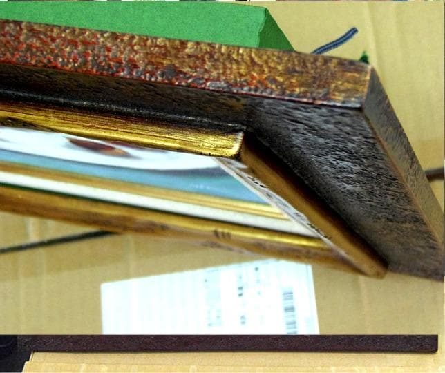 柘榴★パステル画★手描本物★高級油彩縁★F4号★縁起物