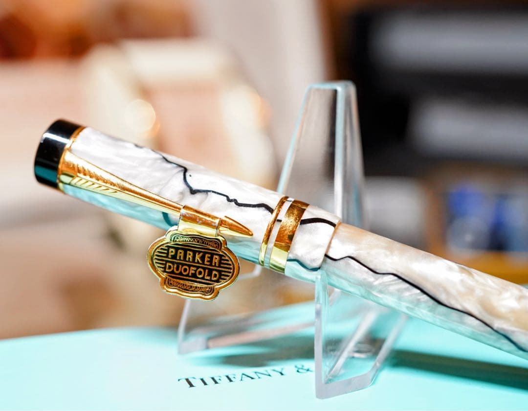 パーカー　デュオフォールド　ボールペン　ティファニー　希少　ローラーボール