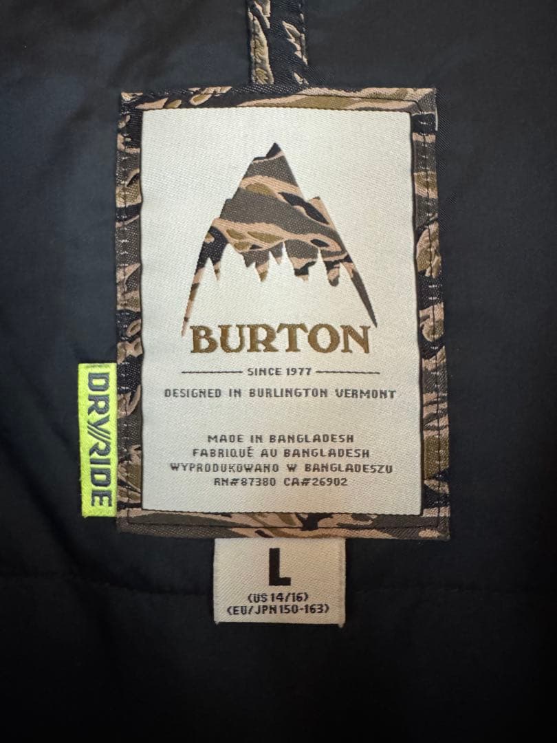 BURTON 子ども用 スノーボードウェア ジャケット＆ビブパンツ(セット)