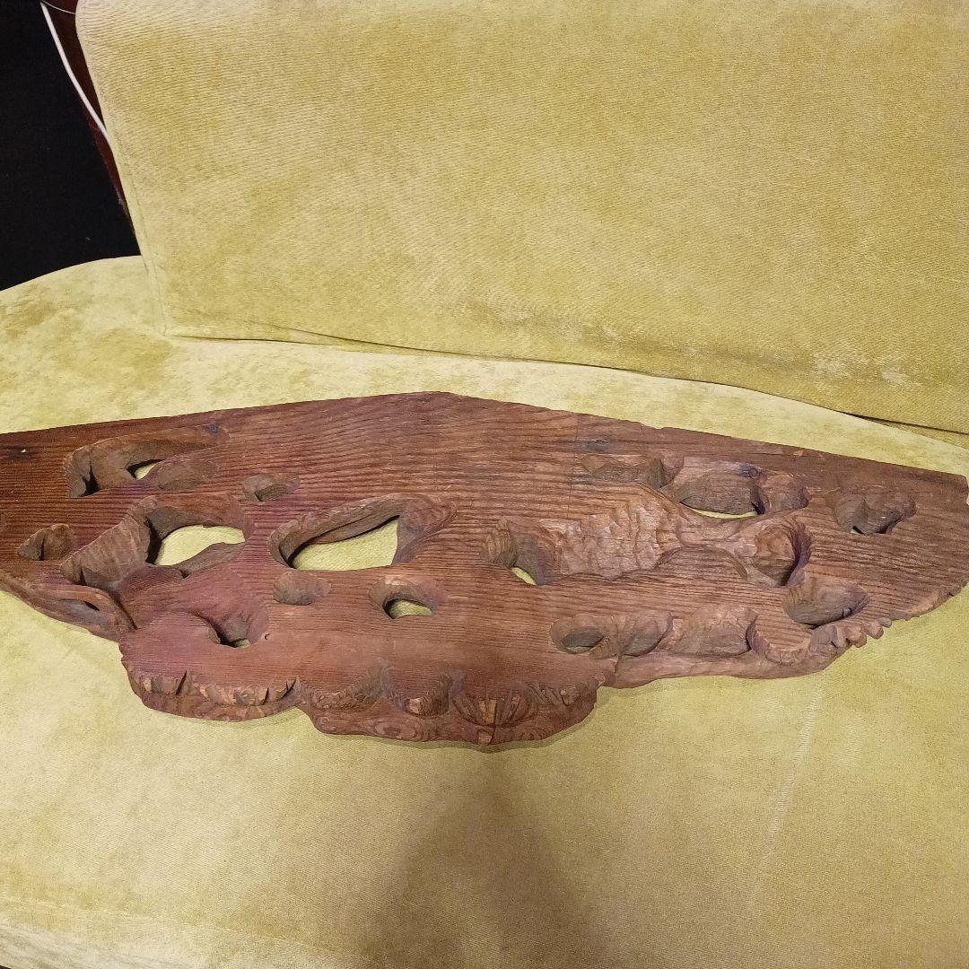 鶴　彫刻　欄間　懸魚　木彫　動物　寺院　仏閣　アンティーク