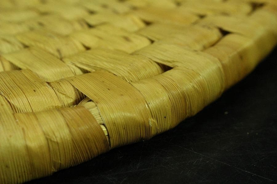 茶道具 竹皮網 円座 九枚 露路 待合(K-A988)