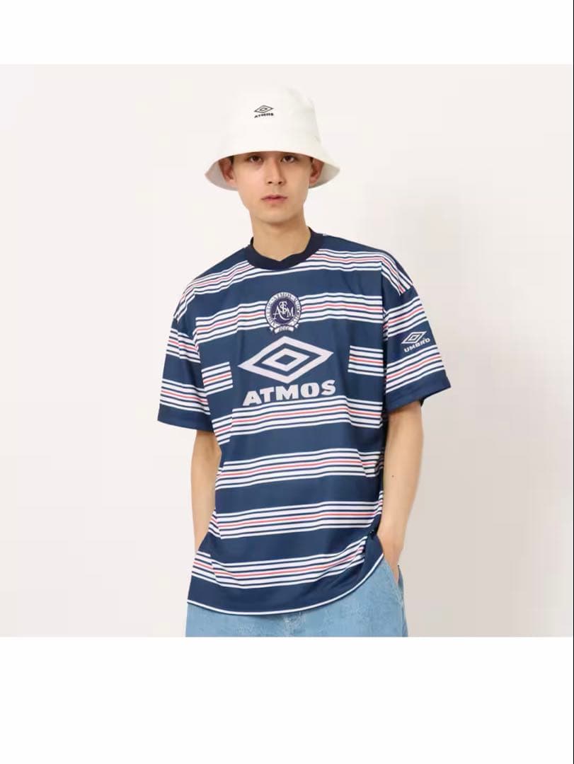 ウェア UMBRO X atmos SOCCER JERSEY NAVY