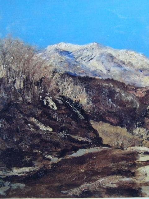 向井潤吉、【蔵王新雪】、希少な大判画集より、新品高級額・額装付