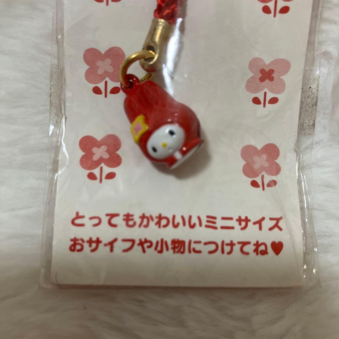 希少　サンリオ レア レトロ マイメロディ ミニ スズ 根付け ストラップ