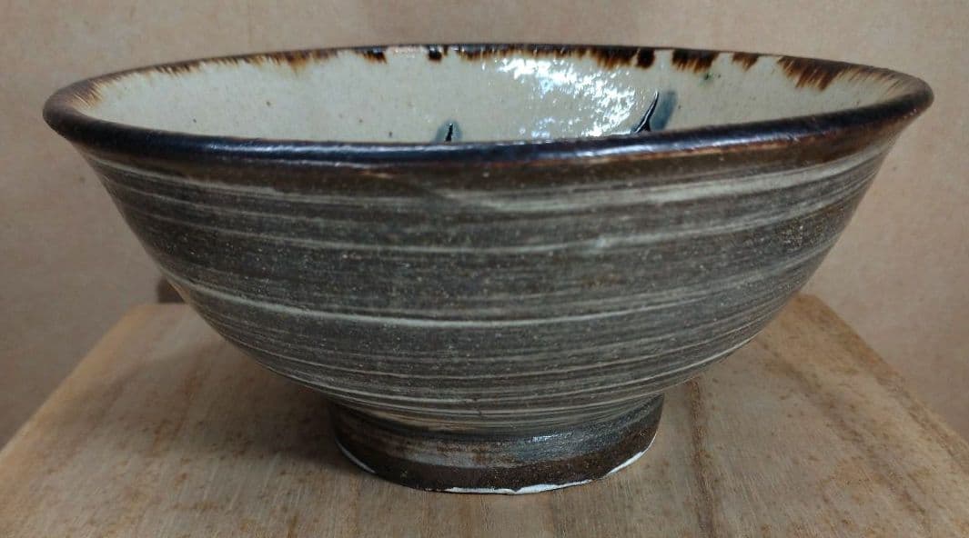 浮舟！他の方は買わないで。最高傑作【本物保証】金城次郎 壷屋焼 魚文茶碗