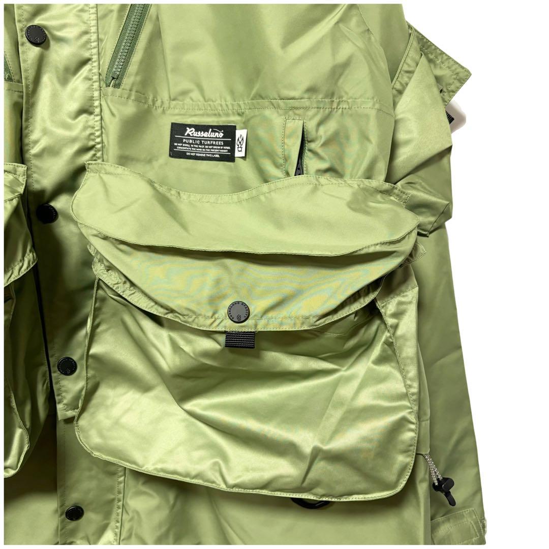 ラッセルノ ゴルフ 2Way カスタム ロング ジャケット カーキ XL 6
