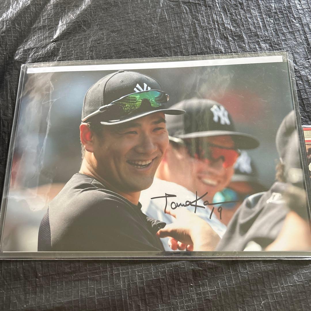MLB  田中将大　直筆サイン入りフォト　ニューヨークヤンキース　楽天イーグルス