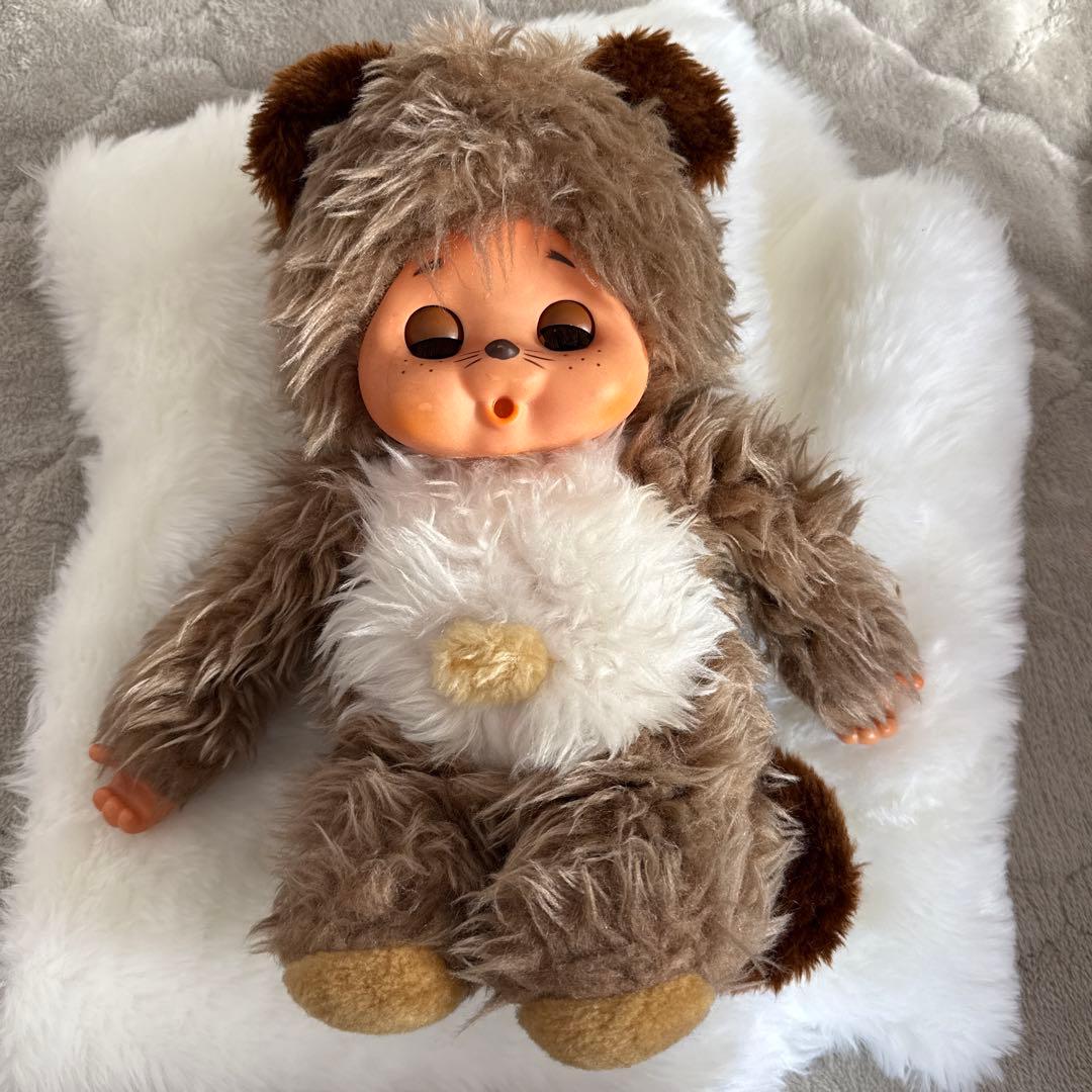 昭和レトロまごころの人形ダイスケ大助モンチッチぬいぐるみ タヌキ 貴重 レア