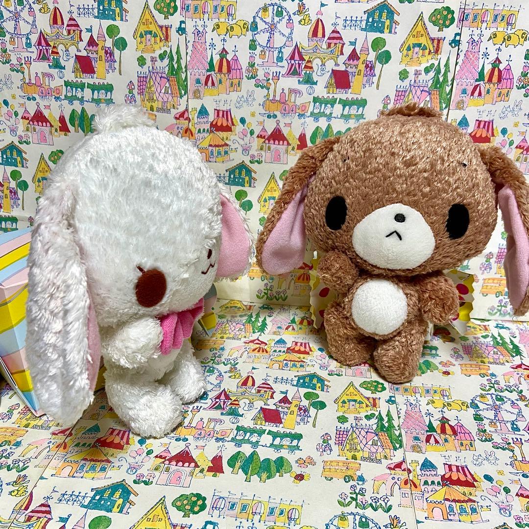 平成レトロ サンリオ シュガーバニーズ 頭手足可動 ぬいぐるみ しろうさくろうさ
