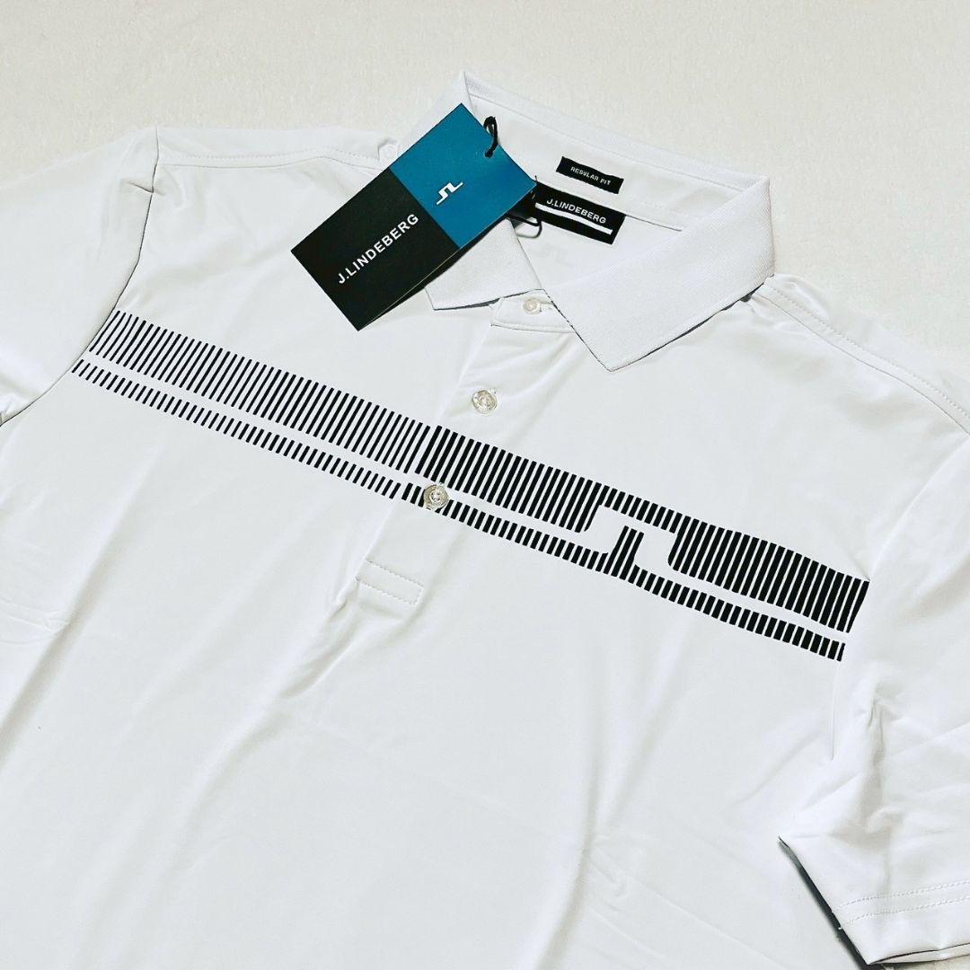 新品　J.LINDEBERG　ゴルフ　半袖ポロシャツ　ホワイト　XL　メンズ