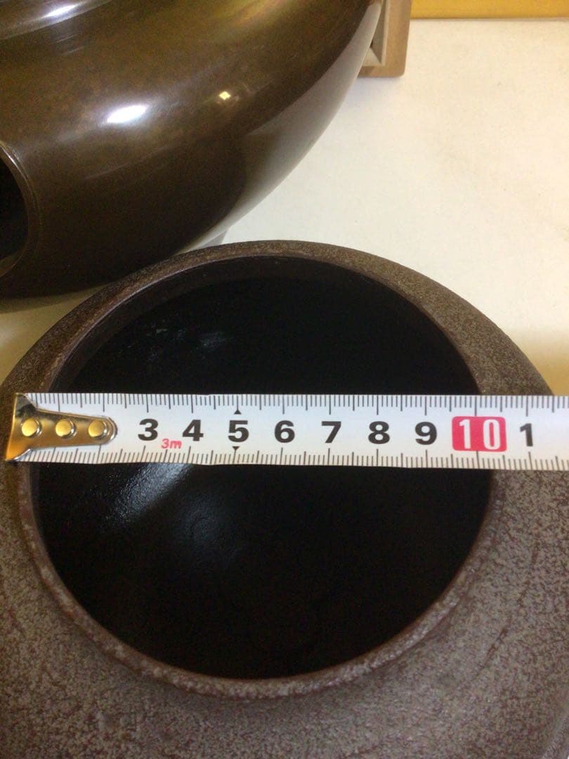 茶道具 風炉釜 敬典&浄雲『唐銅朝鮮風炉』 風炉灰５袋付き