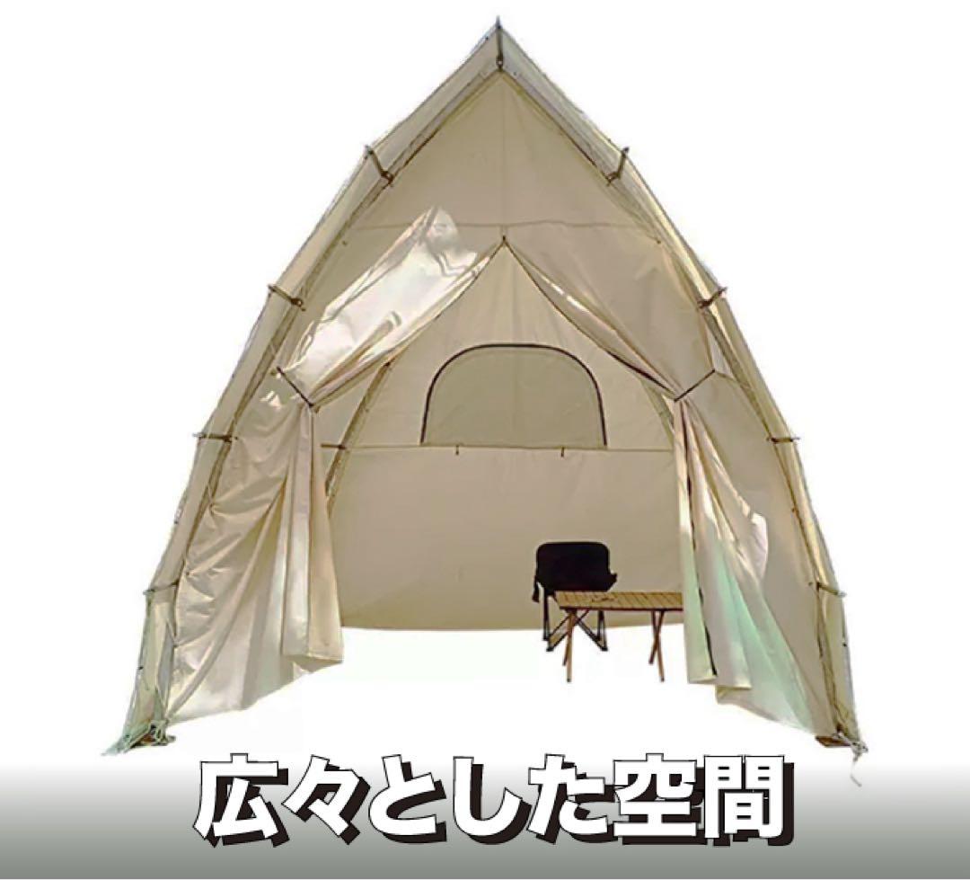 セイル型テント トリキス　組み立て式　日よけ　雨対策　遮光　防水設計　広々空間