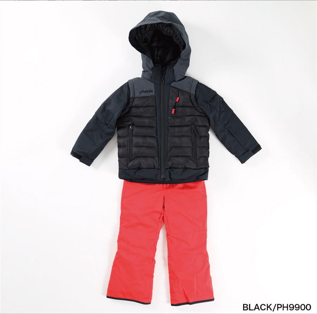 Phenix スキーウェアセット（赤系パンツ・黒系のジャケット） 135-155