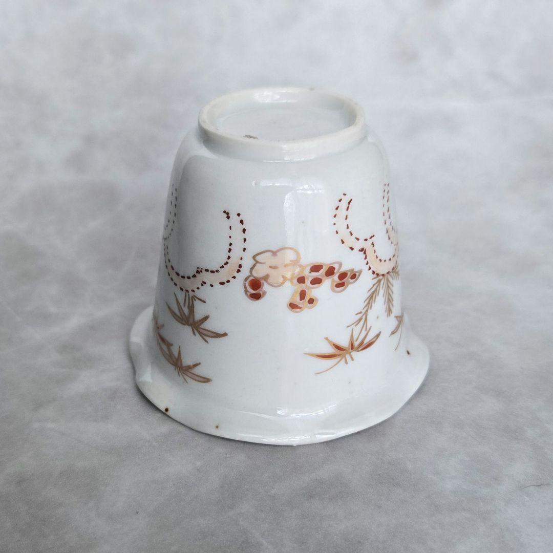 古伊万里　金彩　赤絵　白磁　向付　江戸時代　骨董　金継ぎ　アンティーク