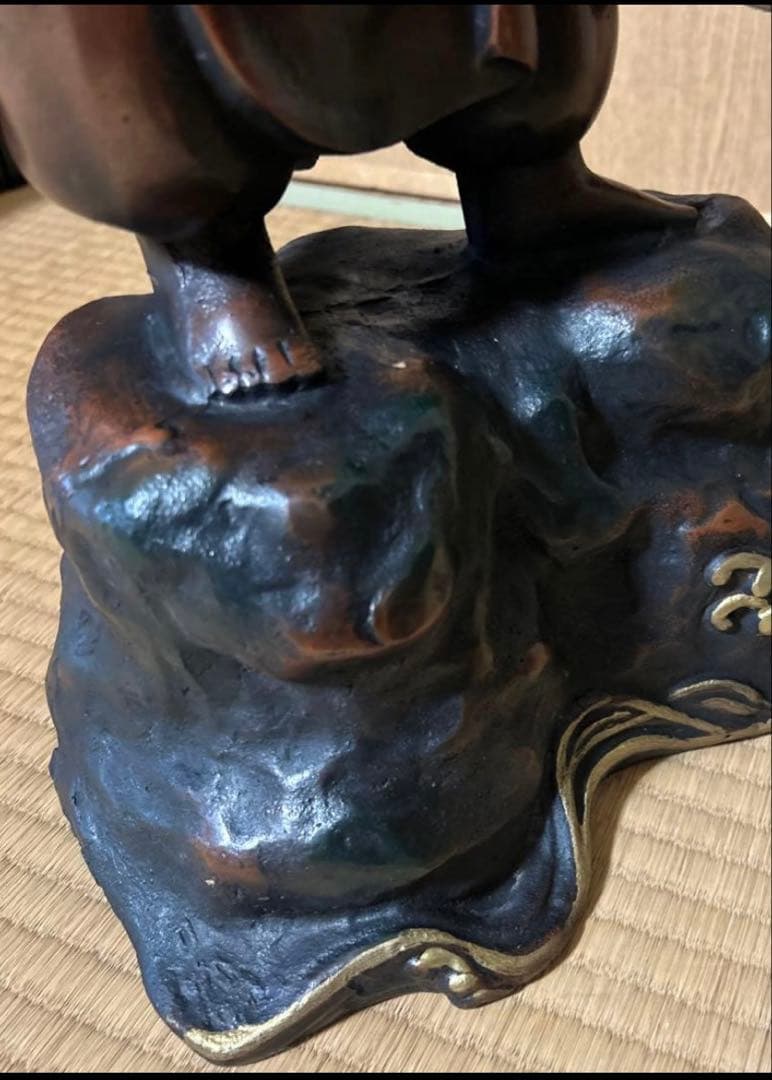 鯛抱き戎様　鋳造　新品保管品　極美品　大型オブジェ　高さ50㎝