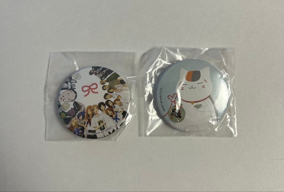 夏目友人帳　一番くじキャラバン　おみくじ缶バッジ　全員集合　ニャンコ先生　セット