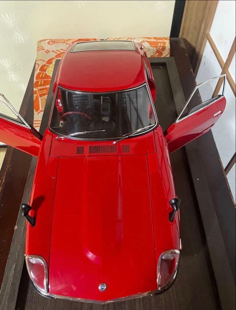 [美品]フェアレディZ S130Z レッド 模型完成品ガラスケース付き