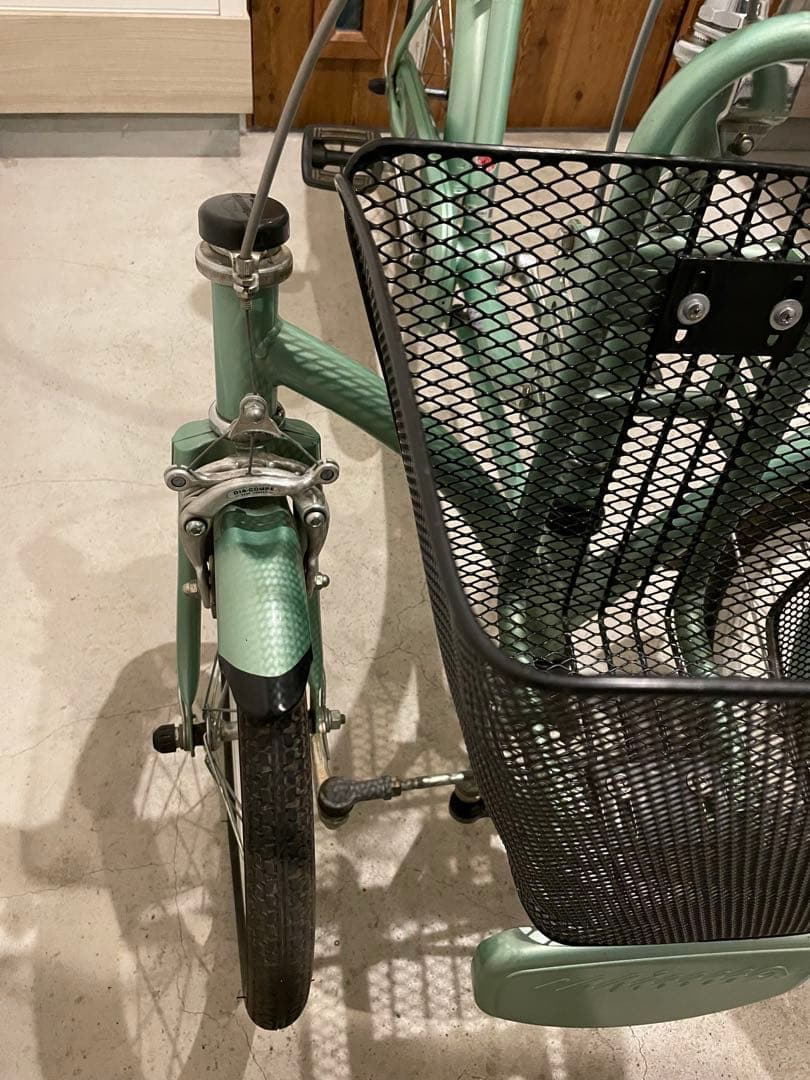 希少車◾️ブリヂストン ミンナ 前2輪後1輪 大人用3輪車 自転車　グリーン