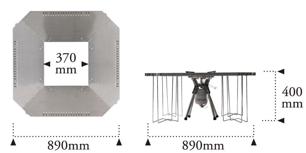 ジカロテーブル/スノーピーク 　ステンレス製六角形折りたたみテーブル
