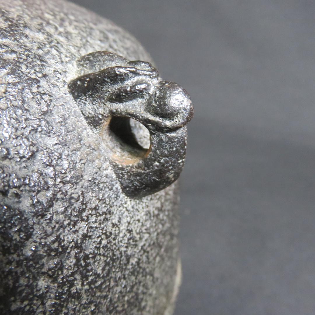 真形釜 茶釜 茶道具 京肌 錆 清光作 在銘 木箱 共箱