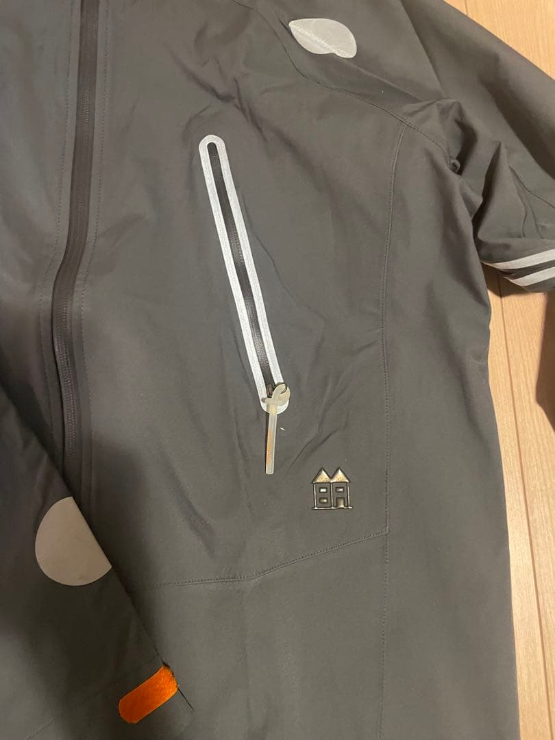 inhabitant ダークグレー ドット柄 スキーウェア