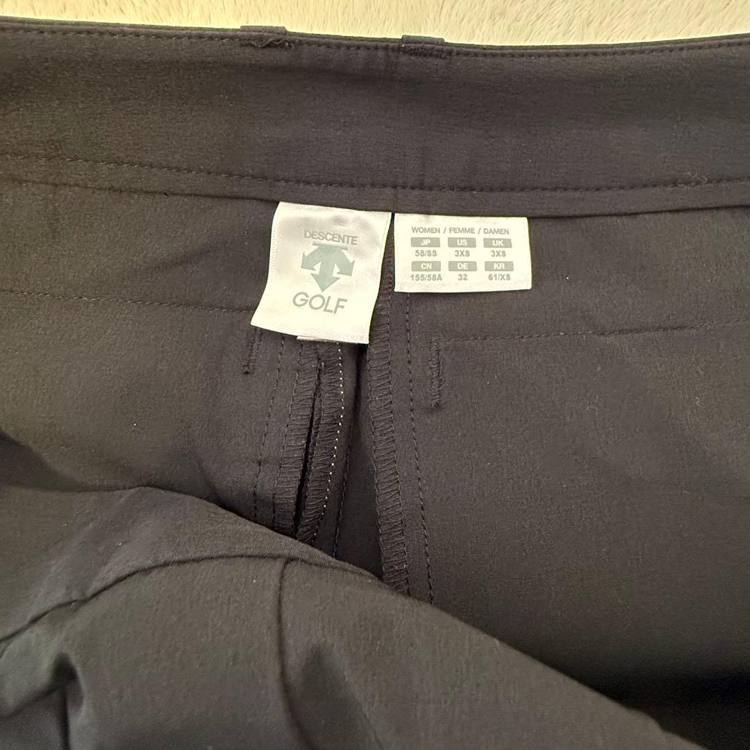 デサント ゴルフ キュロットスカート ブラック レディース