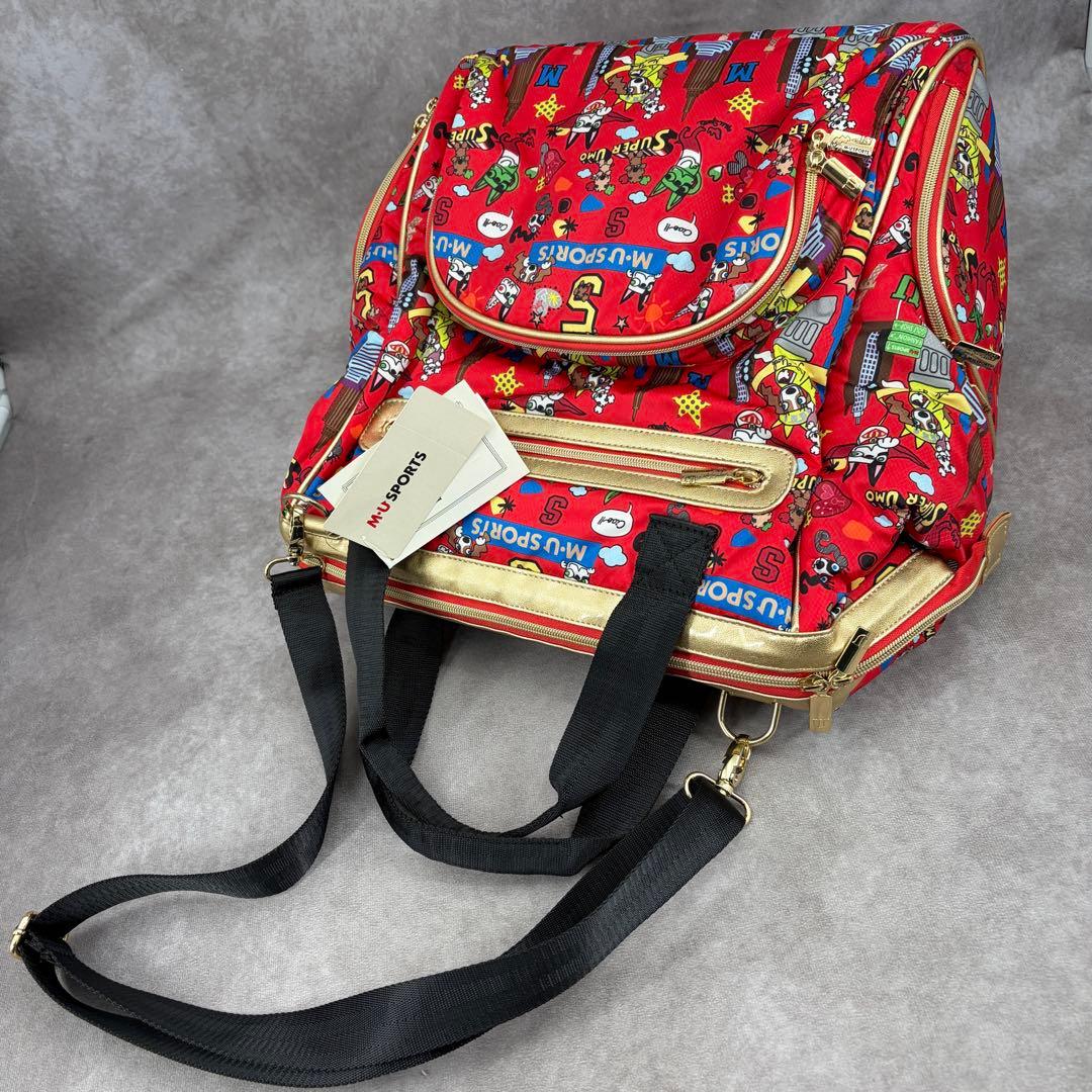 【未使用/タグ付き】エムユースポーツ キャリーバッグ カート ボストンバッグ 赤