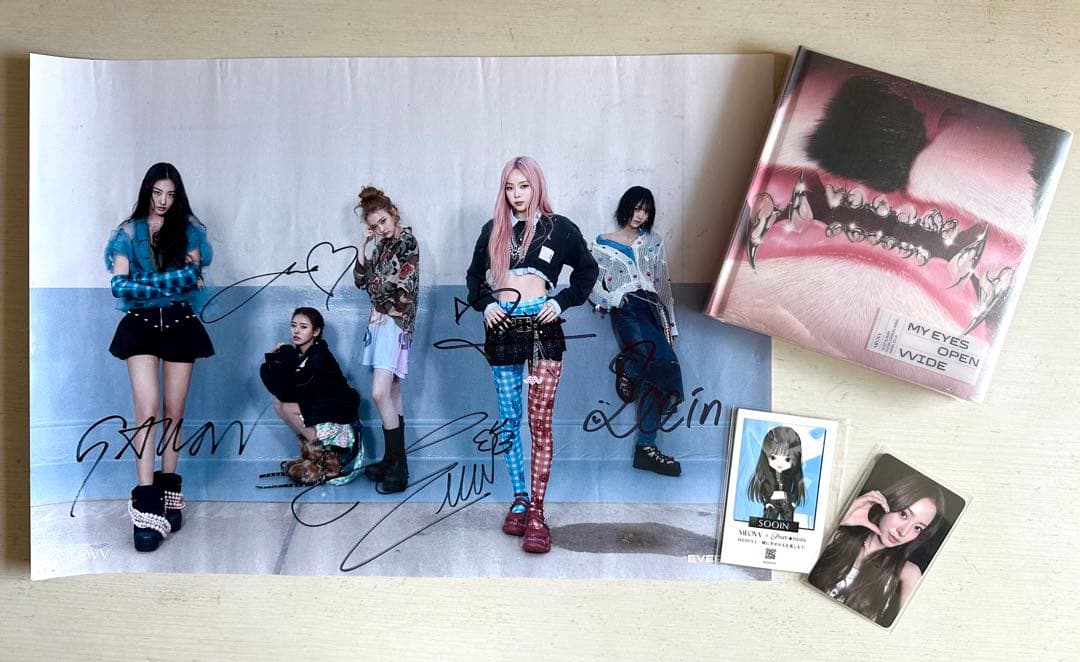 MEOVV 全員直筆サイン入りポスター&アルバムセット