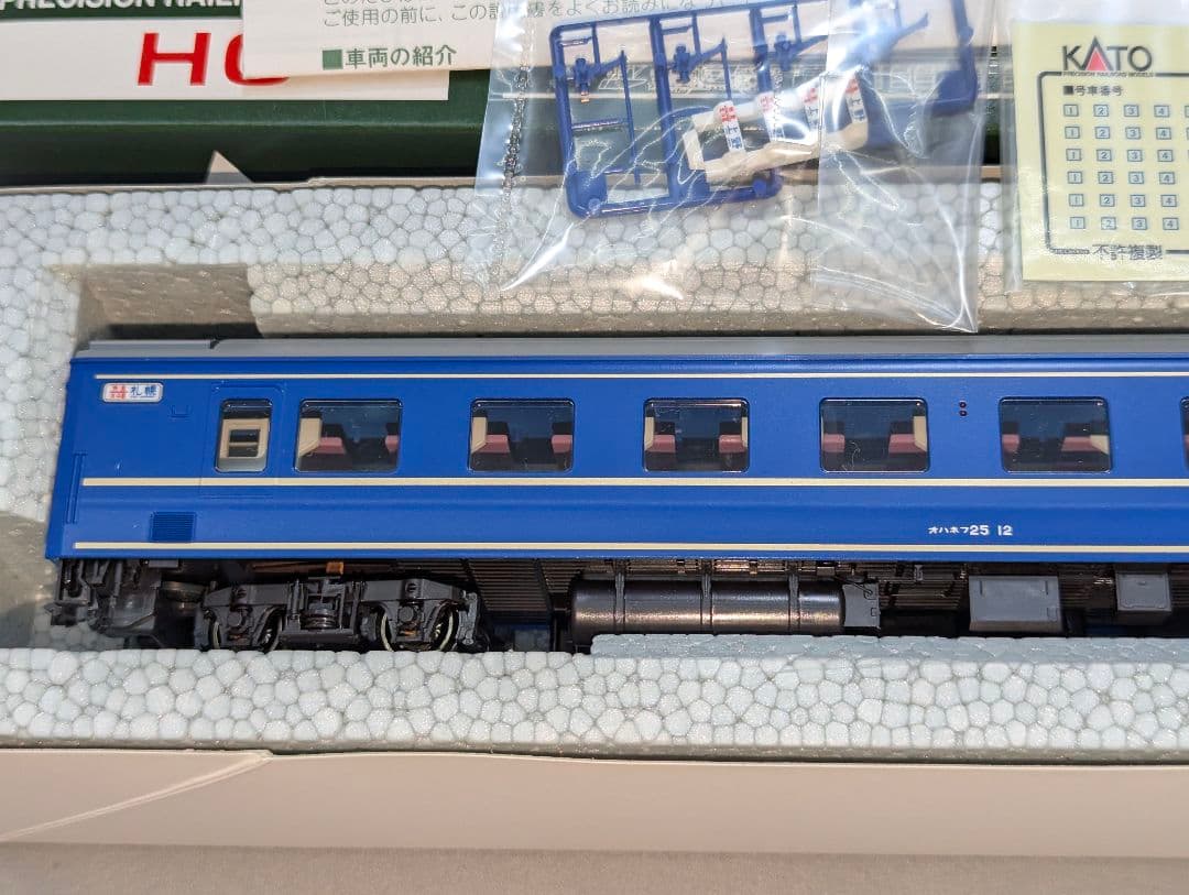 KATO　オハネフ２５ 増結用　寝台特急『北斗星』　【1-567】　HOゲージ
