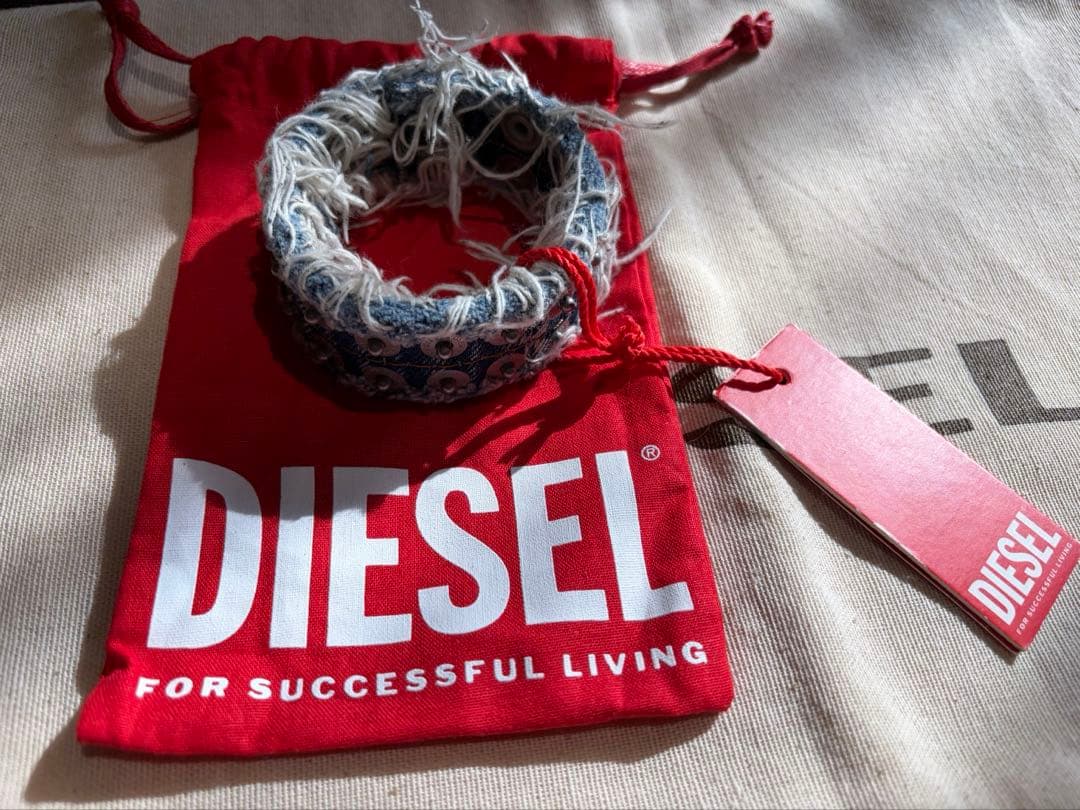 【新品未使用】DIESEL デニム バングル ブレスレット