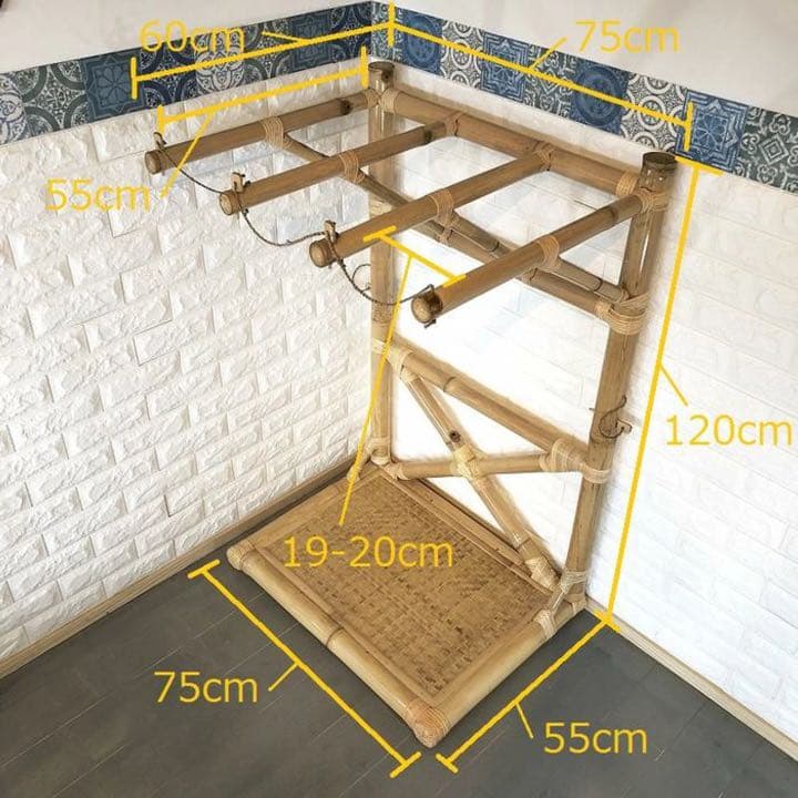 サーフボードラック　バンブー　バリ島　サーフボード　ツインフィン