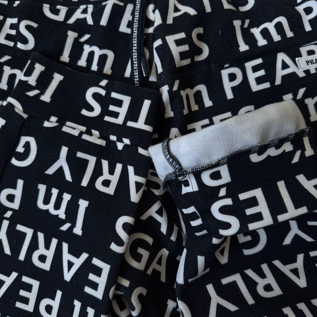 パーリーゲイツ　ジョガーパンツ　総柄　 XL〜XXL相当 紺　ネイビー　白　6