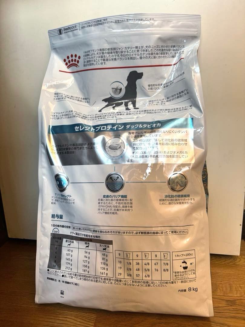 【新品】ロイヤルカナン セレクトプロテイン(ダック&タピオカ) ドライ 8kg