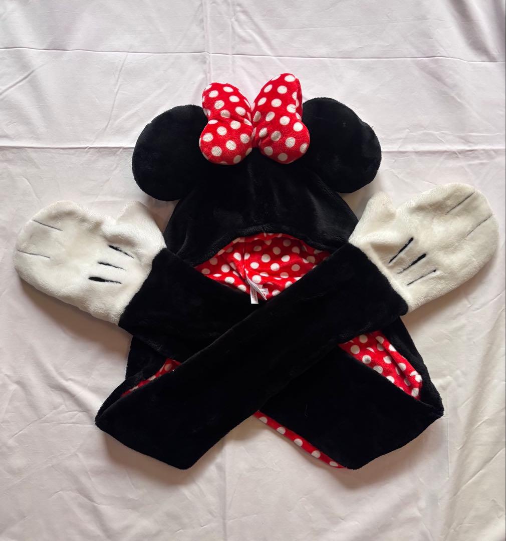 ディズニー　ミニー　マフラーキャップ