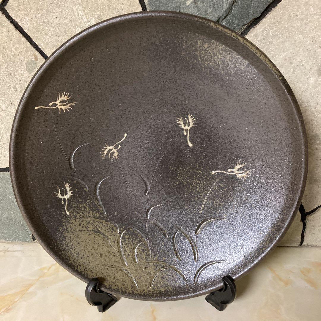 鷺草　飾り大皿　36cm