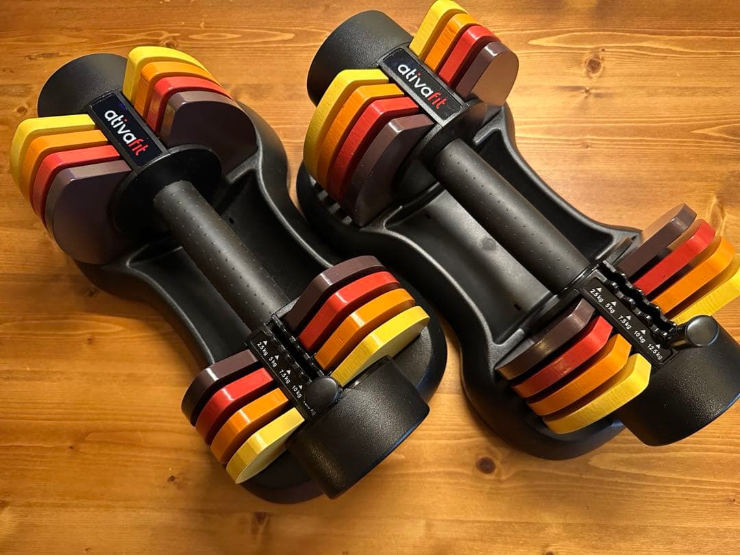 2個セットATIVAFIT ダンベル 可変式 2.5-12.5kg 美品