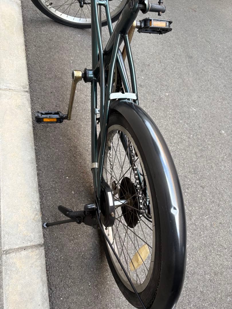 <両タイヤ新品>ミニベロ　グリーン