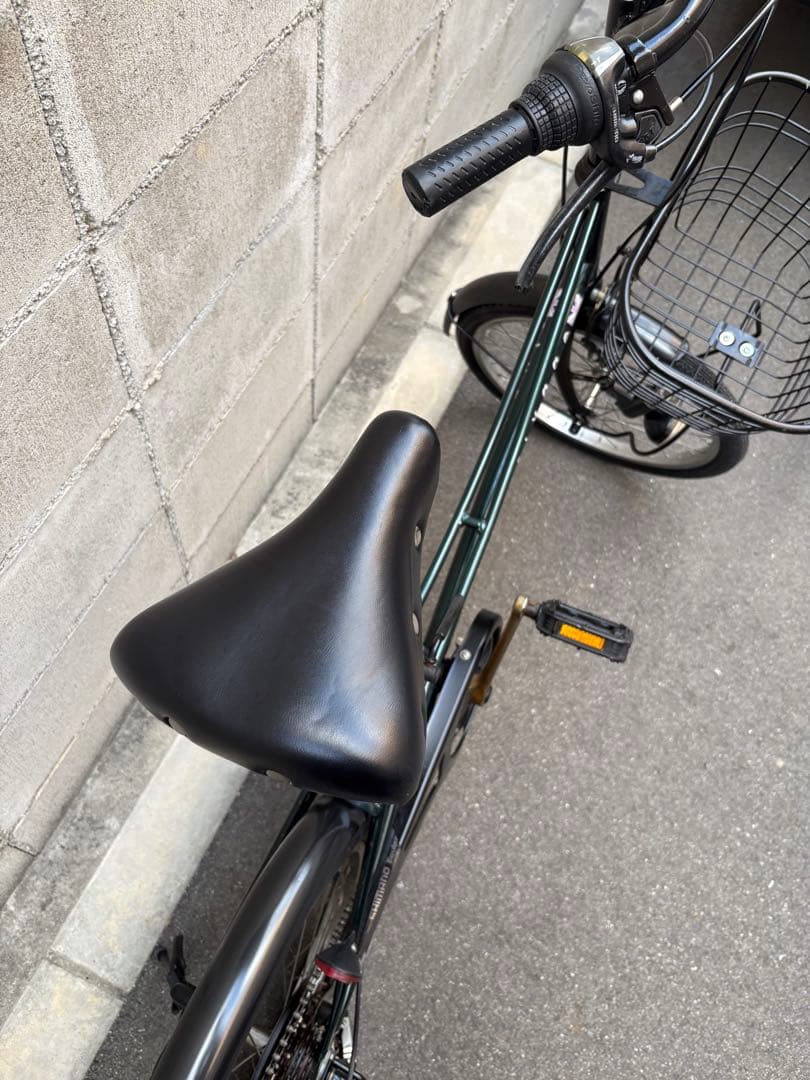 <両タイヤ新品>ミニベロ　グリーン