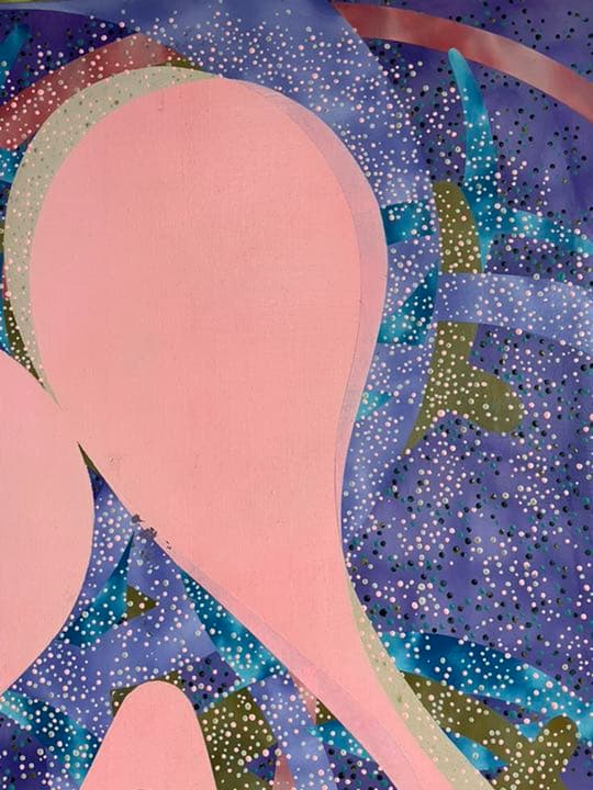 油絵　現代アート　愛　作者あんどうまさひろ　油彩画