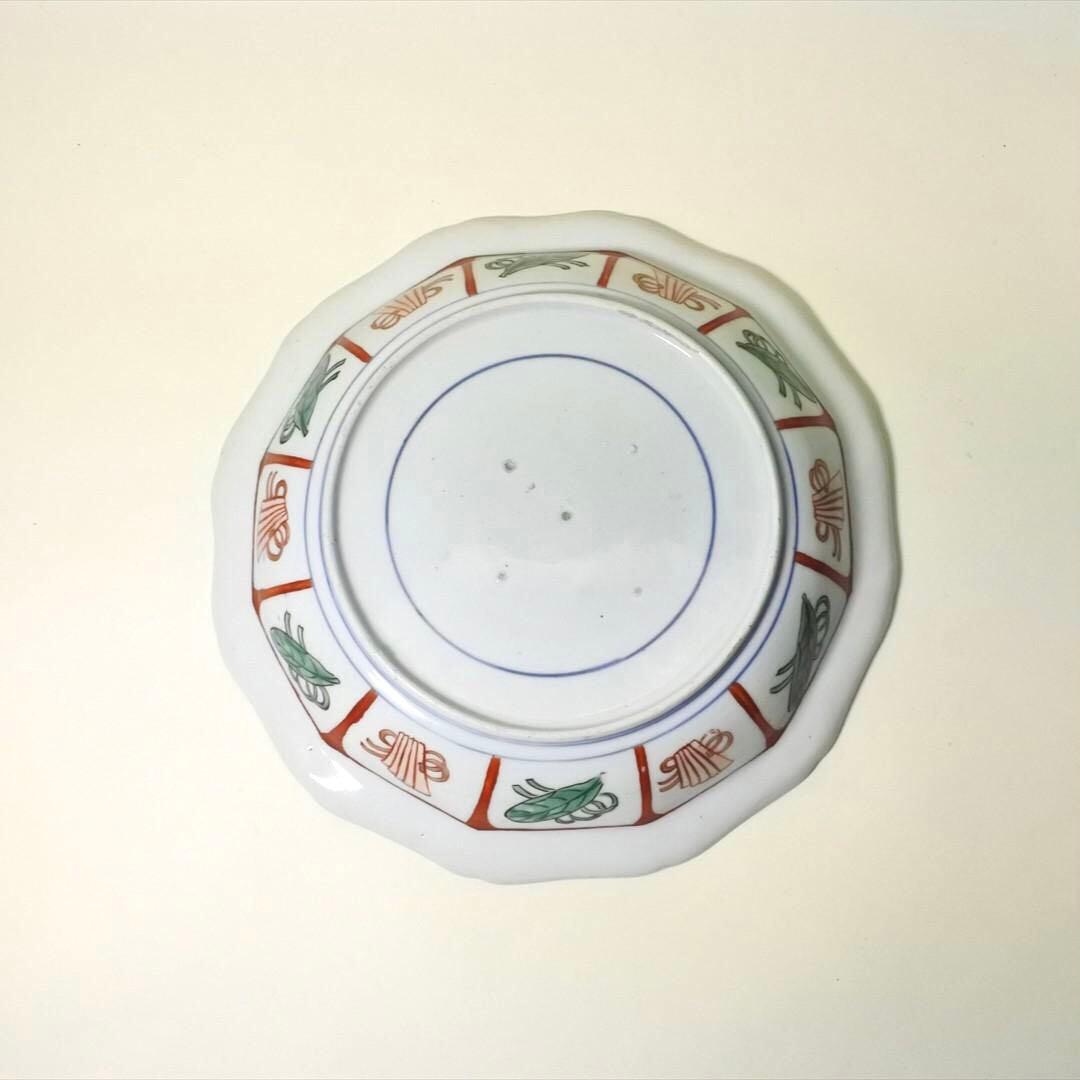 江戸後期　伊万里　色絵　獅子図　中皿　骨董品　アンティーク　h