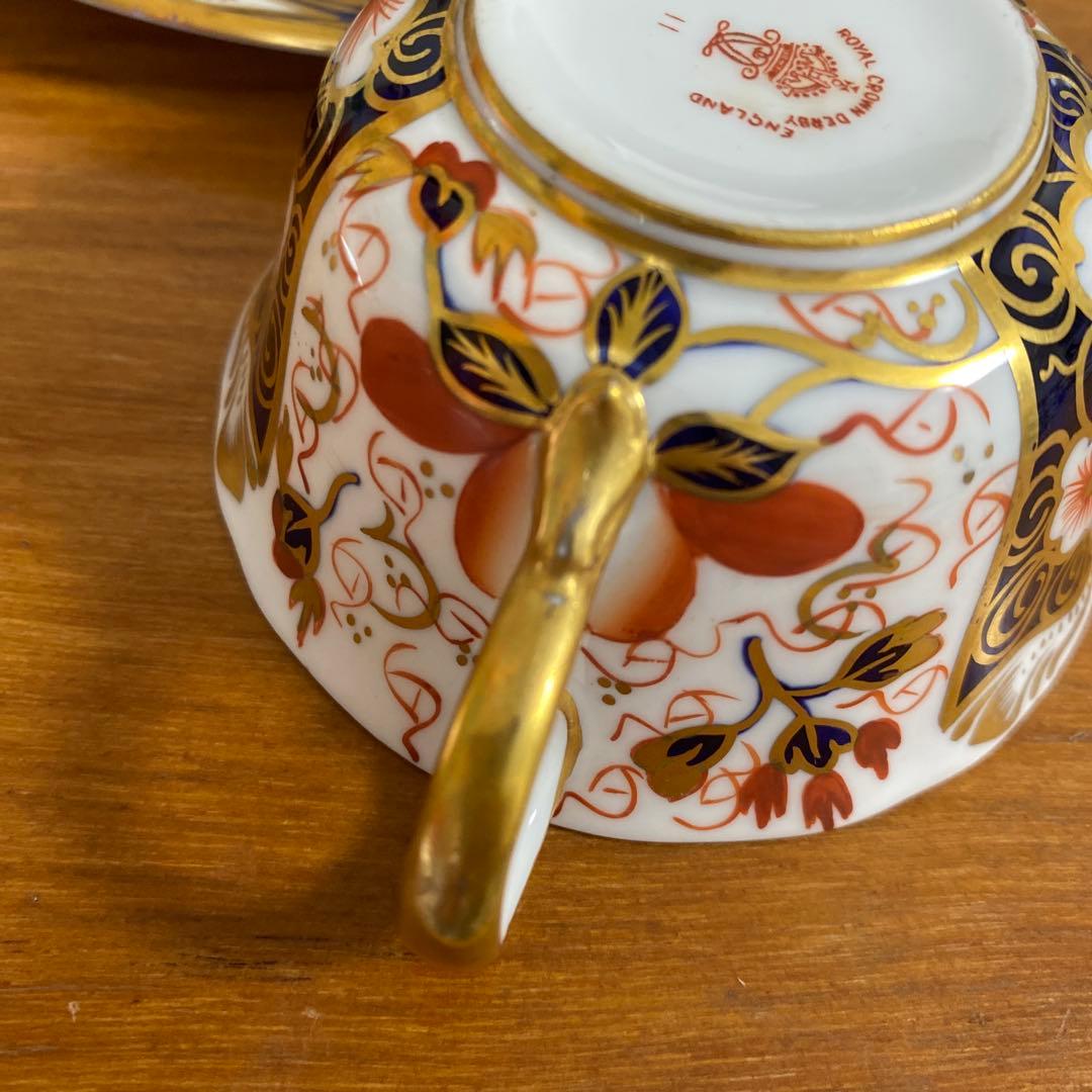 ロイヤルクラウンダービー　カップ＆ソーサー　トラディショナル　イマリ　古伊万里