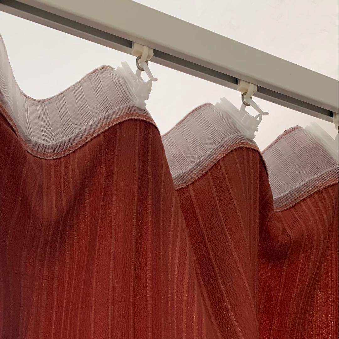 高級ドレープカーテン　エステサロン間仕切り用オーダー　アジアン　エスニック　防炎