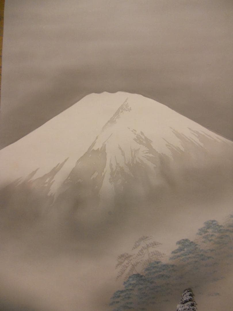 掛け軸 松泉 白雪渺々之図 絹本 希少 軸装 茶道具 掛軸 美品 です。