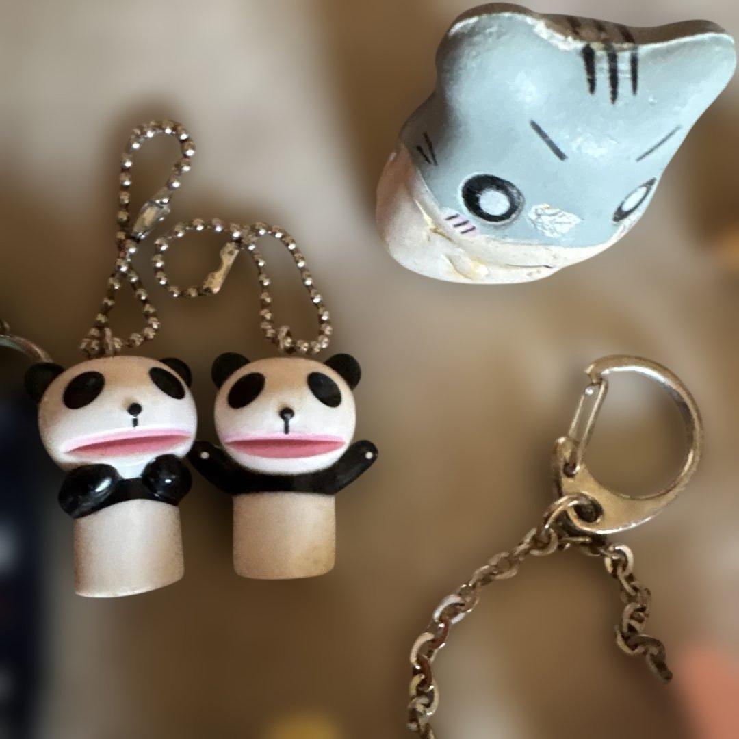 ゆ*き様 平成レトロ・キャラクター ストラップ置物セット