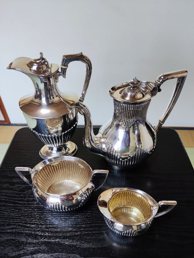 イギリス　シルバープレート　ティーセット　ウォータージャグ　水差し