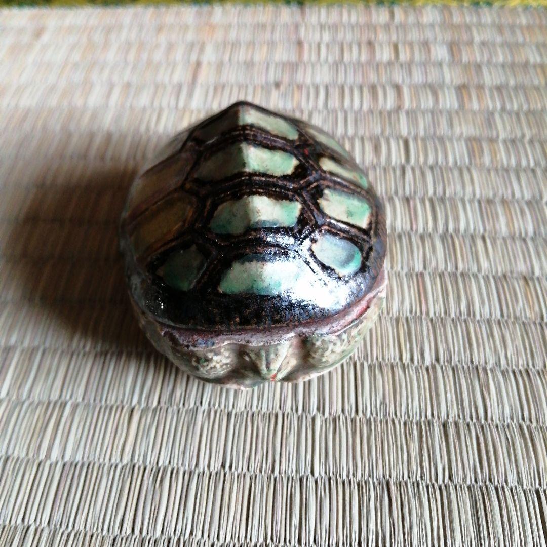 京焼　河濱支流　永楽和全　亀形香合　7cm　文政〜嘉永年間