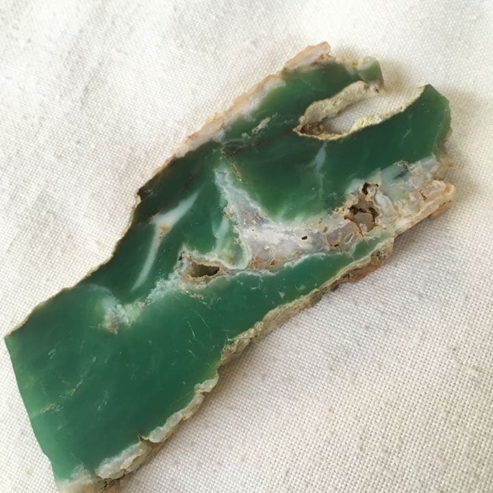 クリソプレーズ 原石 スライス 約49g