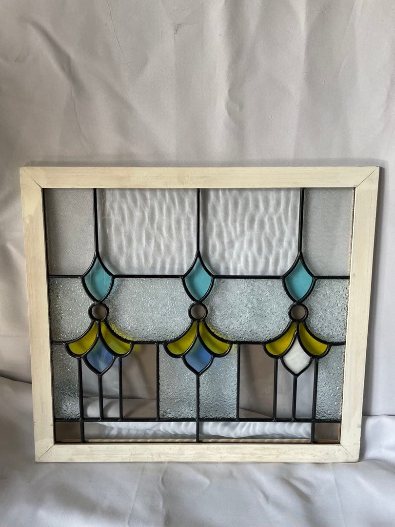 アンティークステンドグラス　窓枠　ガラス　硝子